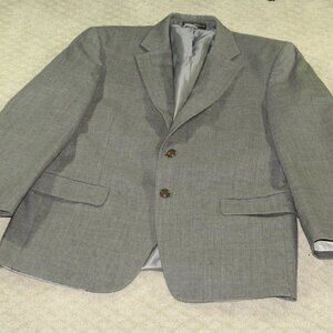 Bert Pulitzer Blazer Mens 42R 100% Wool Sports Coat Single Breasted Gray Lined